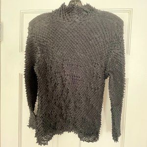 Issey Miyake Black Mock Turtleneck Medium